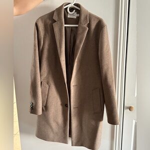 Topman Tan Wool Blend Coat